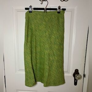 Green Tweed Pencil Skirt